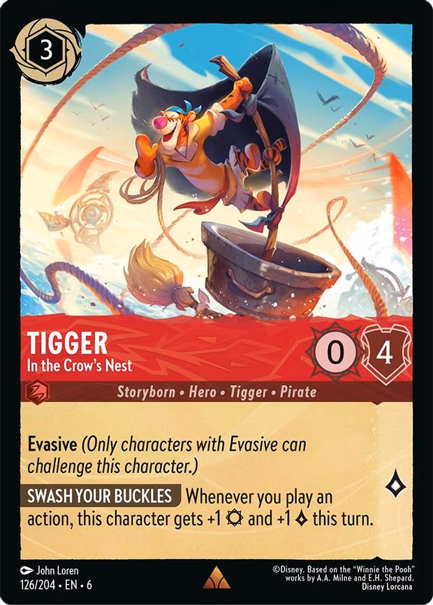 Tigger - In the Crow's Nest - Rare (126/204)