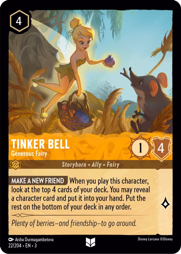 Tinker Bell - Generous Fairy - Uncommon (22/204)
