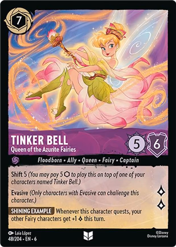 Tinker Bell - Queen of the Azurite Fairies - Uncommon (48/204)