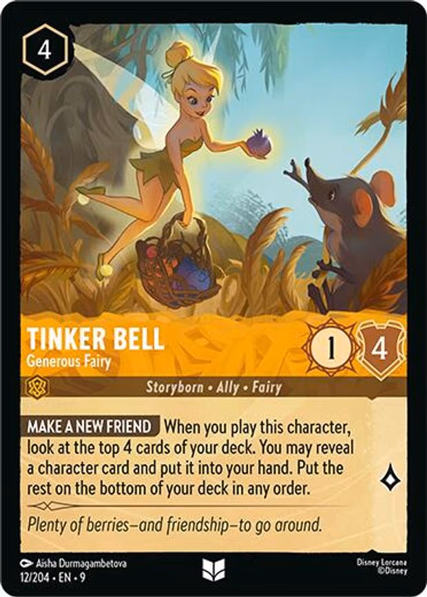 Tinker Bell - Generous Fairy - Uncommon (12/204)