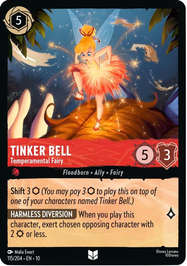 Tinker Bell - Temperamental Fairy - Uncommon (115/204)