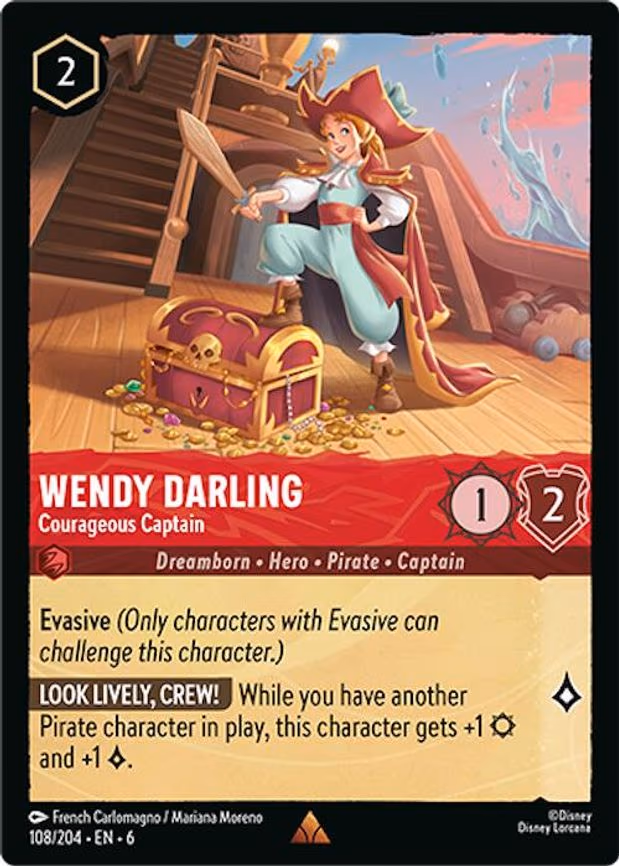 Wendy Darling - Courageous Captain - Rare (108/204)