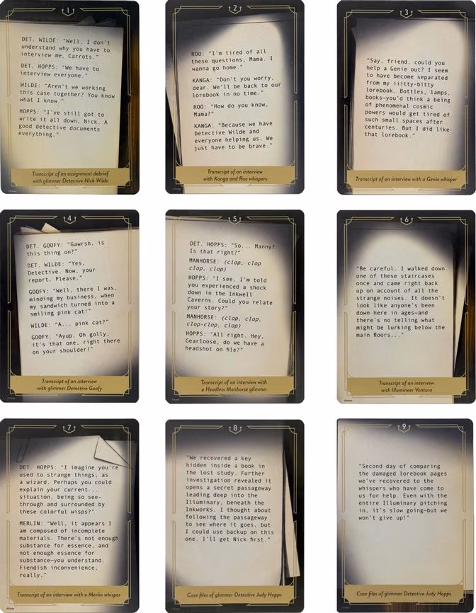 Whispers in the Well Case File Cards