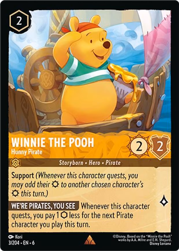 Winnie the Pooh - Hunny Pirate - Rare (3/204)