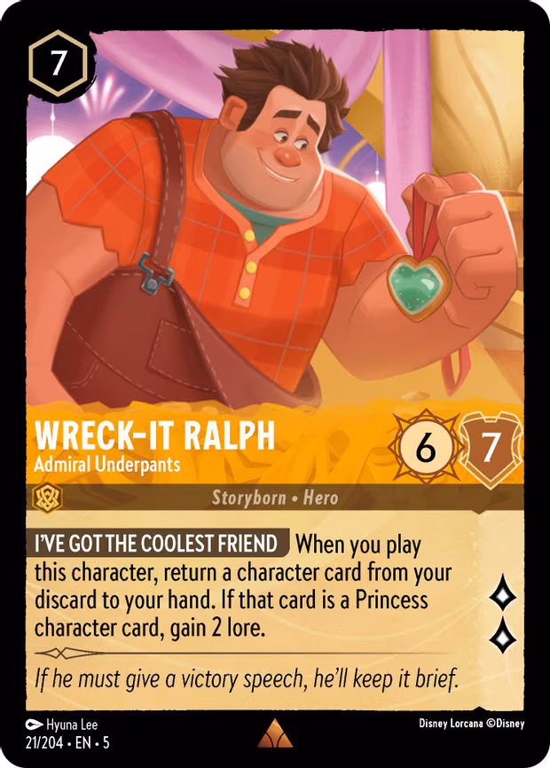 Wreck-It Ralph - Admiral Underpants - Rare (21/204)