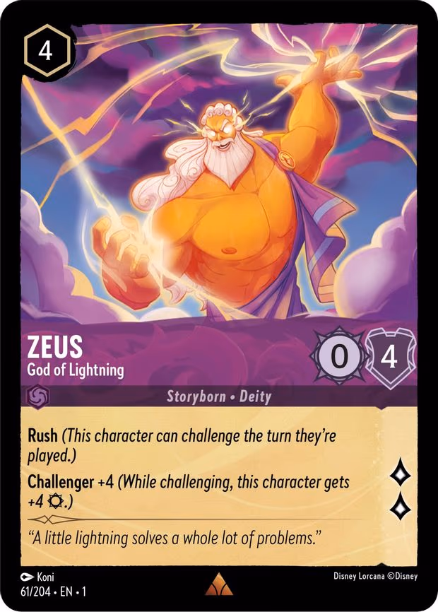 Zeus - God of Lightning - Rare (61/204)