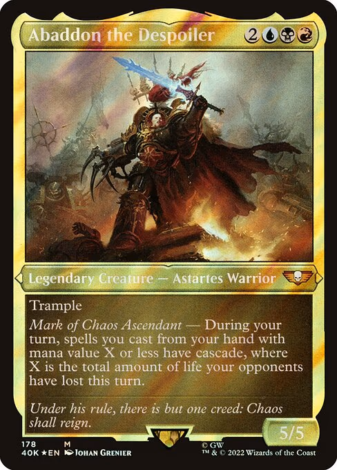 Abaddon the Despoiler (Display Commander) (Surge Foil) - Thick Stock