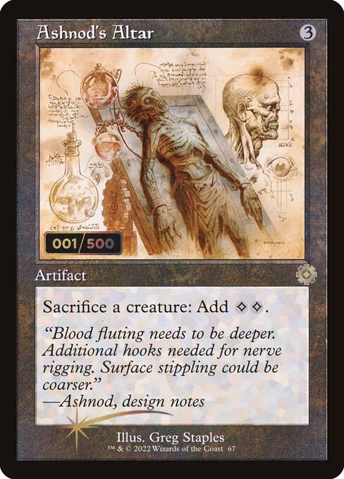 Ashnod's Altar (Schematic) (Serial Numbered)
