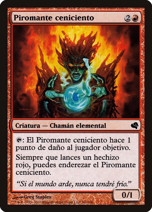 Cinder Pyromancer (Spanish) - "Piromante ceniciento"