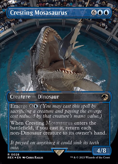 Cresting Mosasaurus (Borderless) (Emblem)