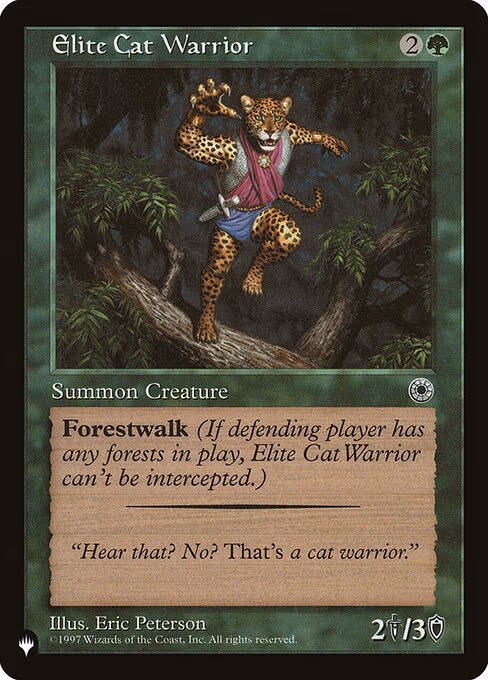 Elite Cat Warrior (Flavor Text)