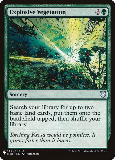 Explosive Vegetation