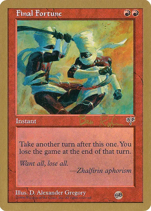 Final Fortune - 1998 Ben Rubin