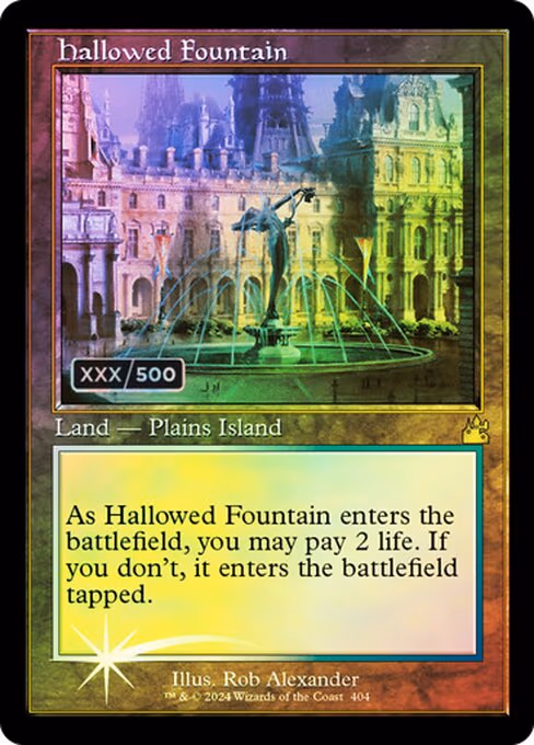 Hallowed Fountain (Retro Frame) (Serial Numbered) - R (404)