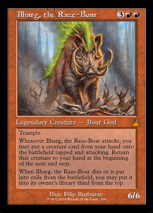 Ilharg, the Raze-Boar (Retro Frame)