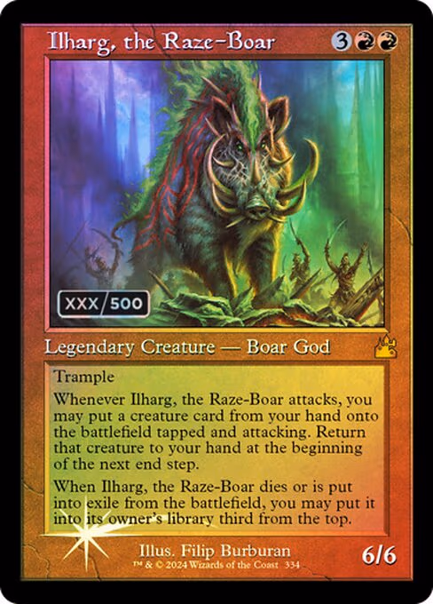 Ilharg, the Raze-Boar (Retro Frame) (Serial Numbered)
