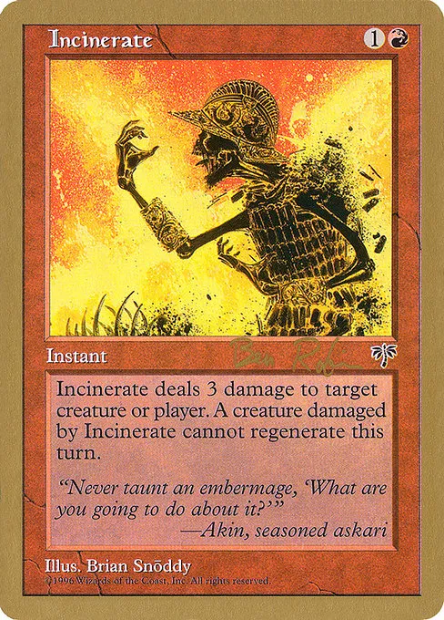 Incinerate - 1998 Ben Rubin