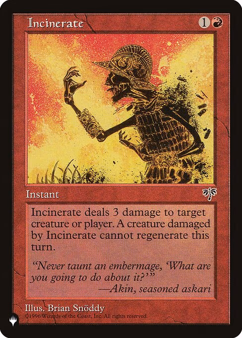 Incinerate
