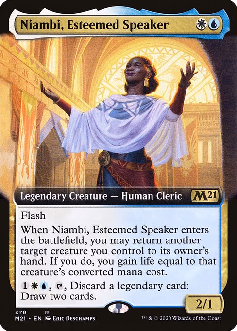 Niambi, Esteemed Speaker