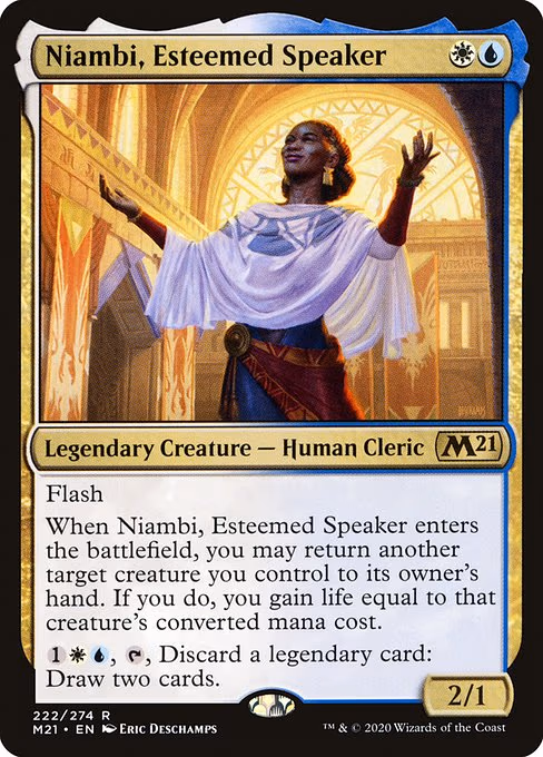 Niambi, Esteemed Speaker