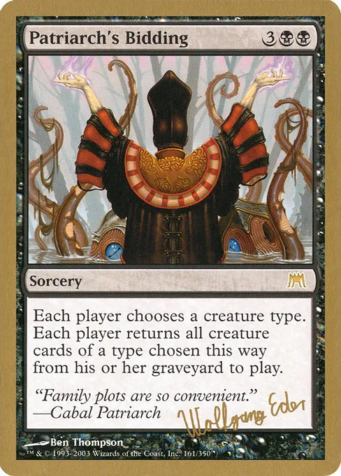 Patriarch's Bidding - 2003 Wolfgang Eder