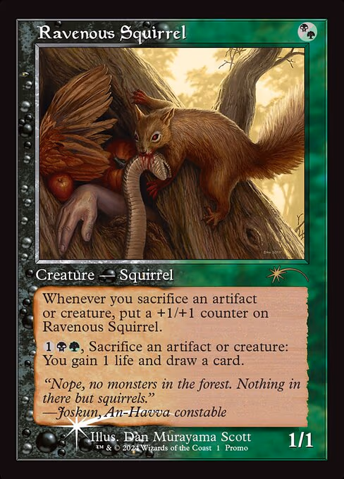 Ravenous Squirrel (Retro Frame)