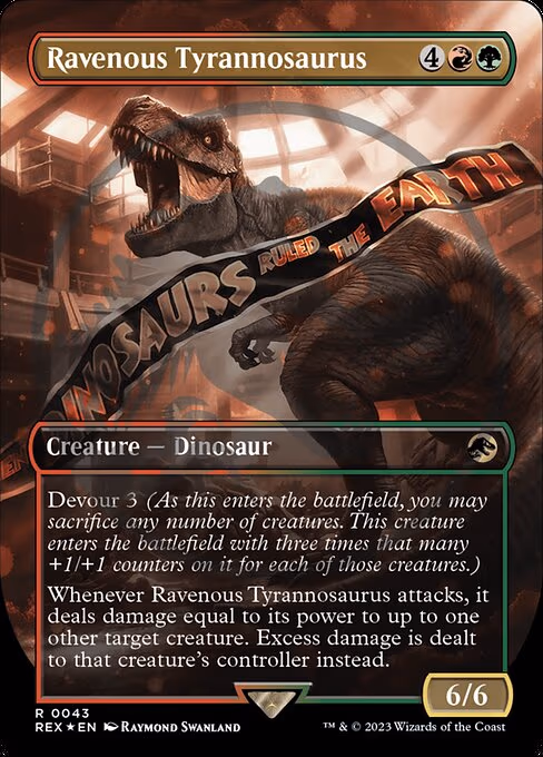 Ravenous Tyrannosaurus (Borderless) (Emblem)