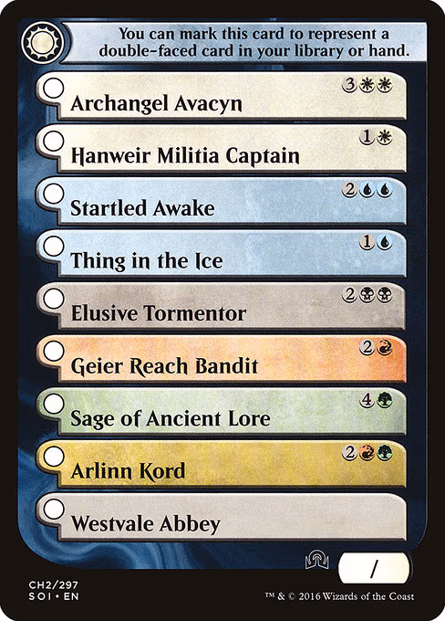 Checklist Card - (CH2) Shadows over Innistrad - T (CH2)