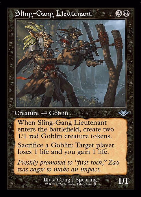 Sling-Gang Lieutenant (Retro Frame) - U (8)