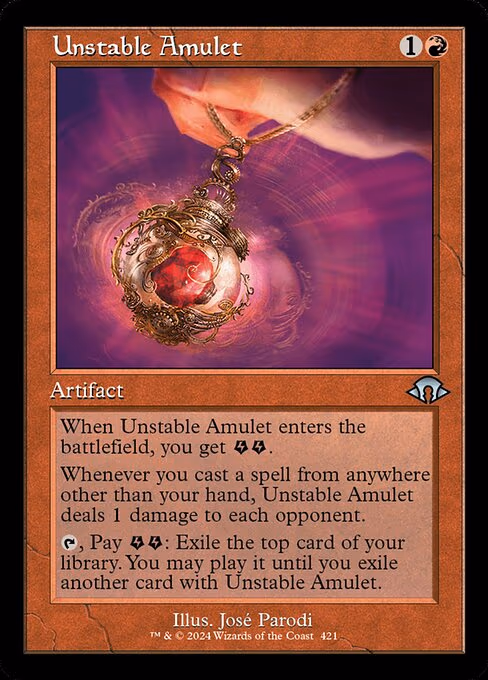 Unstable Amulet (Retro Frame)