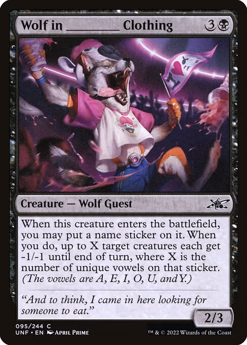 Wolf in _______ Clothing