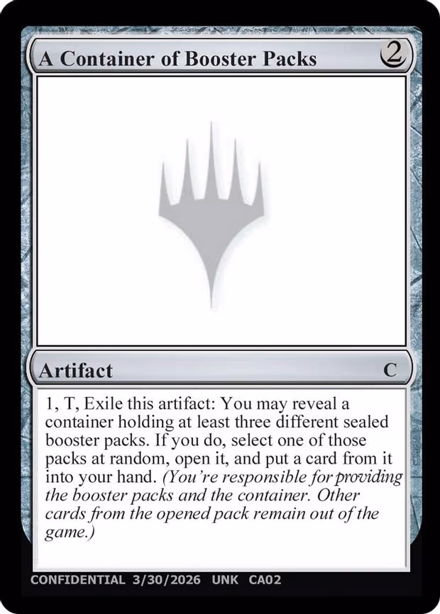 A Container of Booster Packs - C
