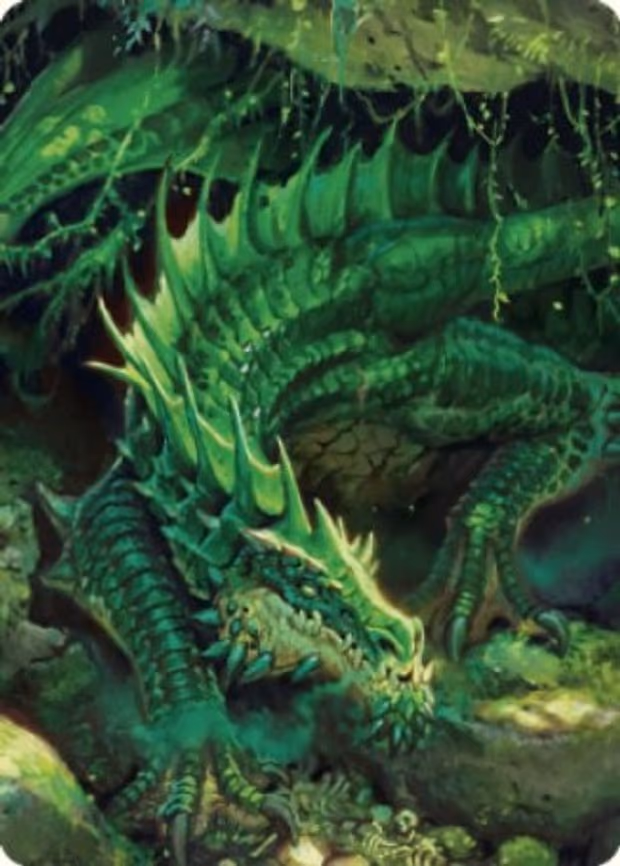 Adult Green Dragon Art Card