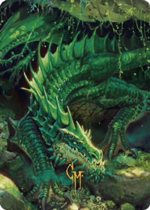 Adult Green Dragon Art Card