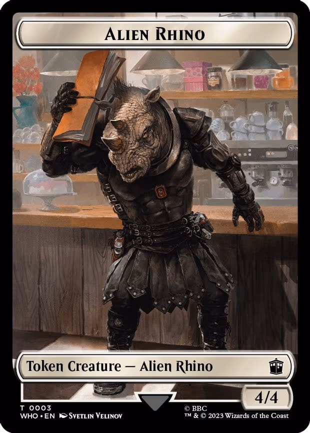 Alien Rhino // Clue (0022) Double-Sided Token - T (3 // 22)