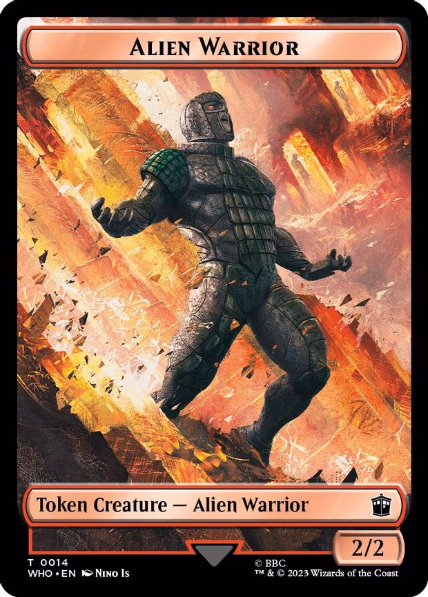 Alien Warrior // Treasure (0030) Double-Sided Token