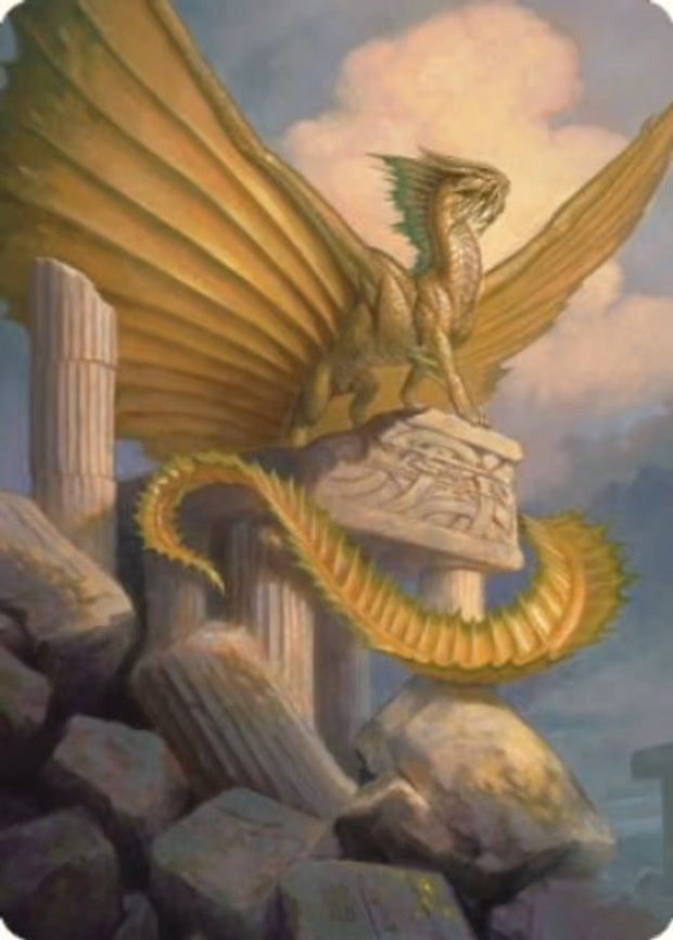 Ancient Gold Dragon Art Card