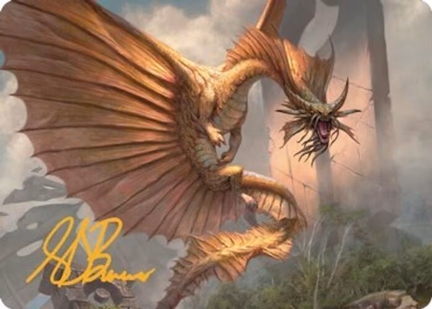 Ancient Gold Dragon Art Card