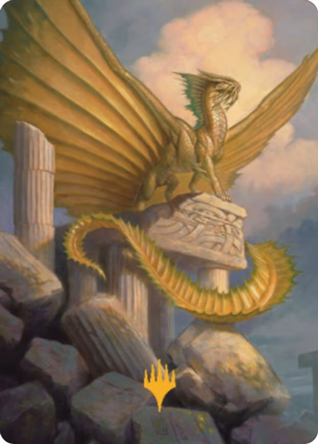 Ancient Gold Dragon Art Card