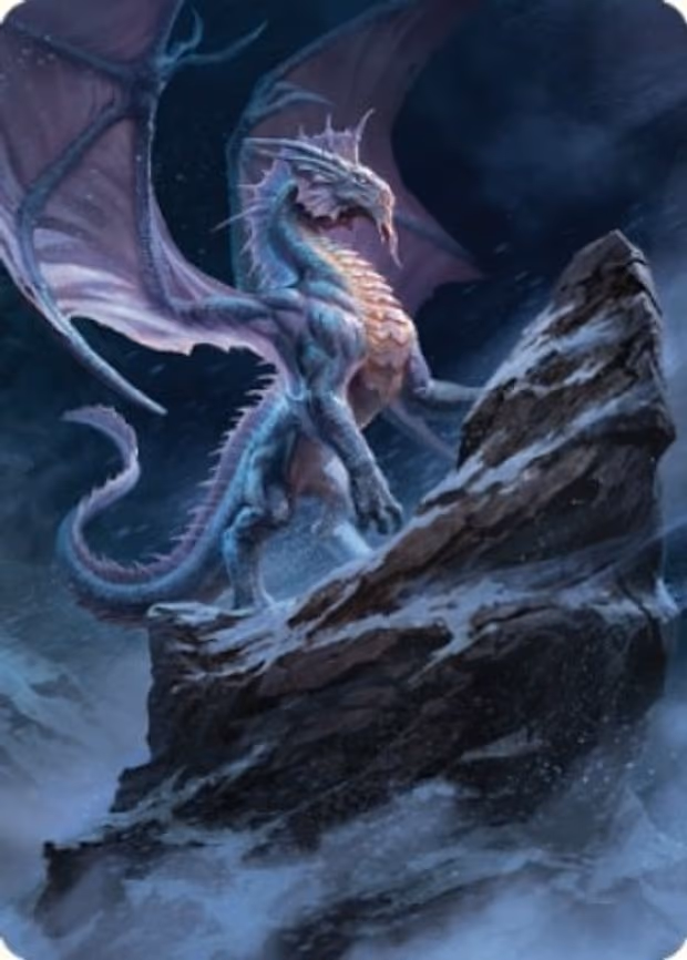 Ancient Silver Dragon Art Card