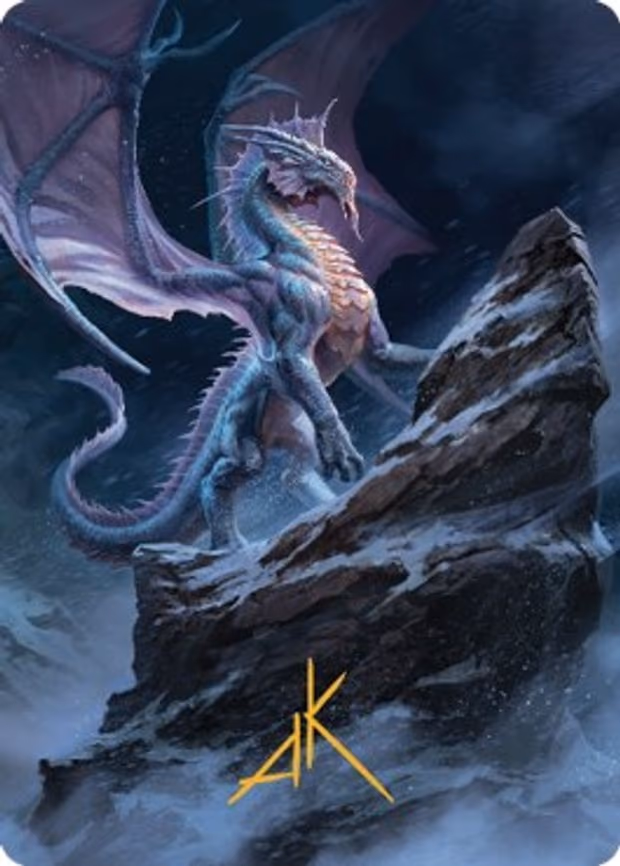 Ancient Silver Dragon Art Card