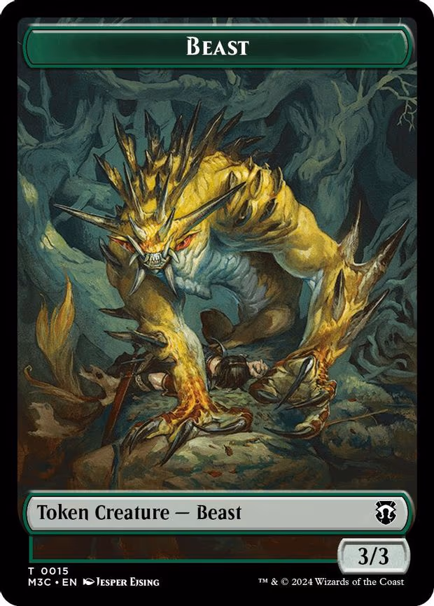 Beast (0015) (Ripple Foil) // Insect (0025) Double-Sided Token