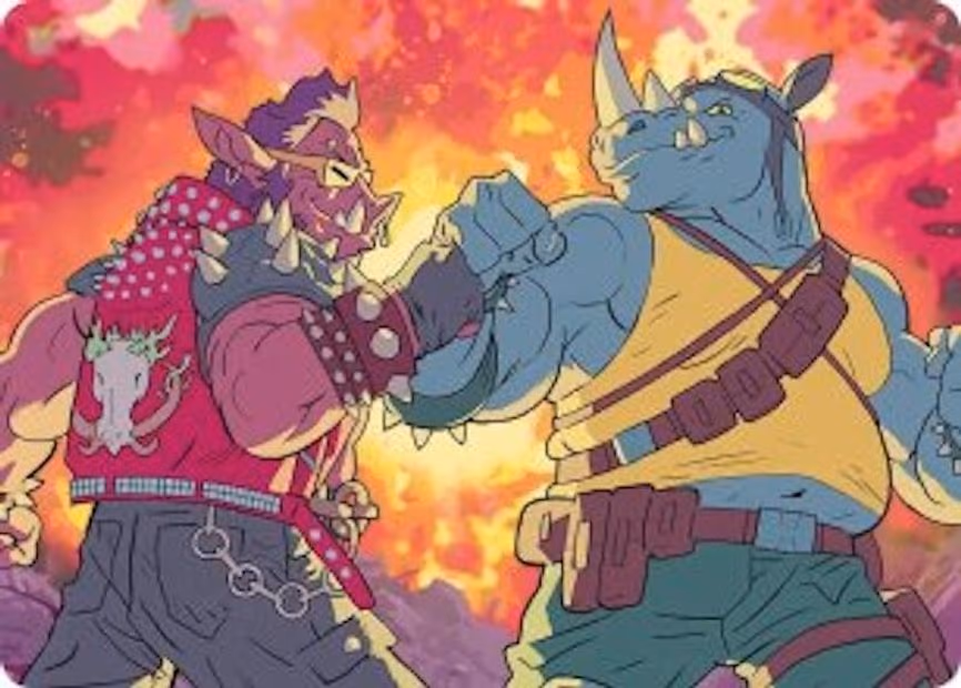 Bebop & Rocksteady Art Card