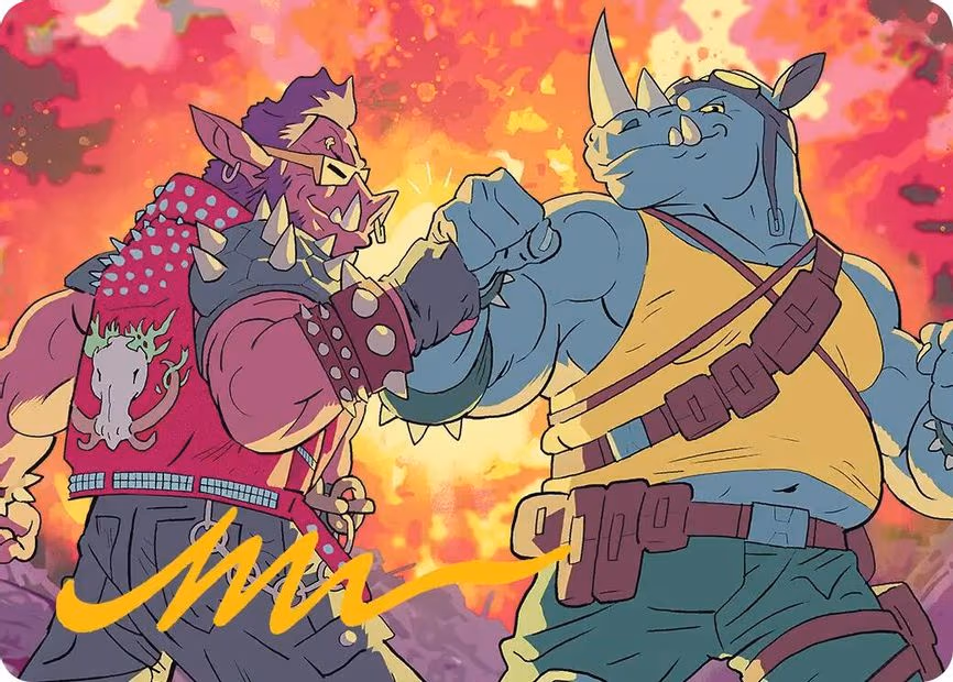 Bebop & Rocksteady Art Card