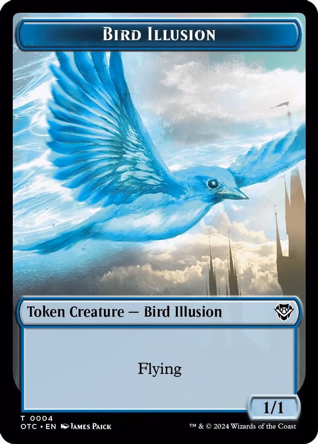 Bird Illusion // Elemental (0014) Double-Sided Token