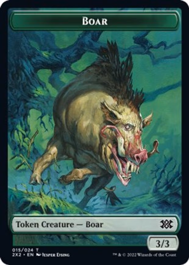 Boar // Aven Initiate Double-Sided Token - T (15 // 4)