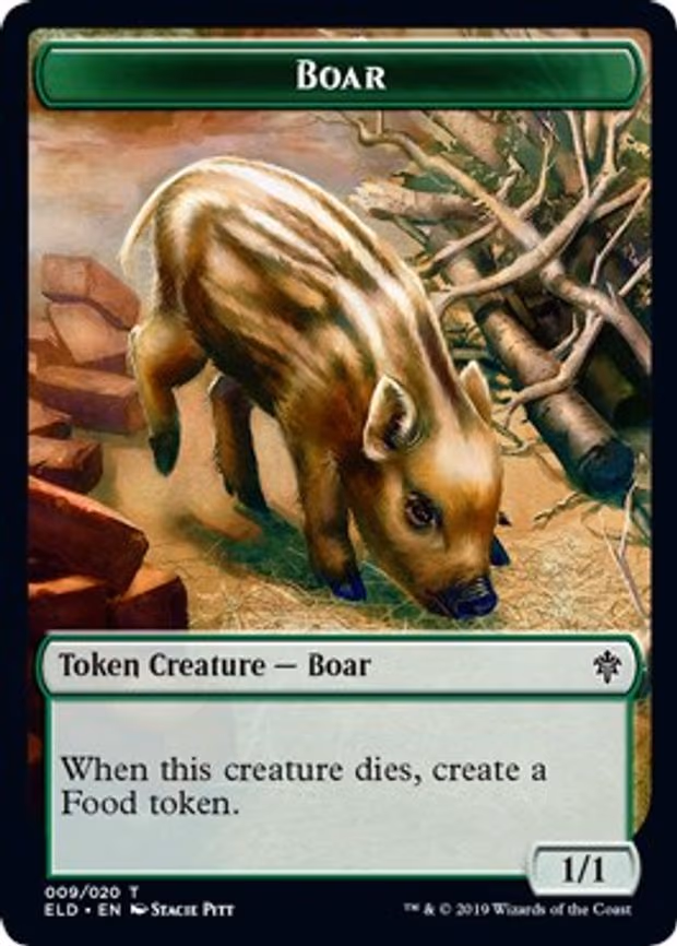 Boar // Food (016) Double-Sided Token - T (9 // 16)
