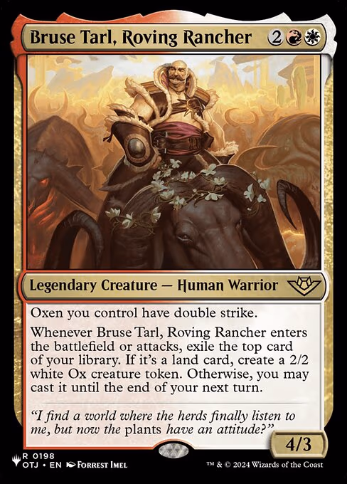 Bruse Tarl, Roving Rancher