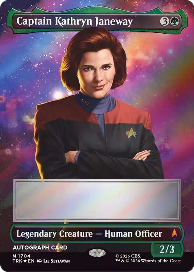 Captain Kathryn Janeway (Borderless) (Signed)