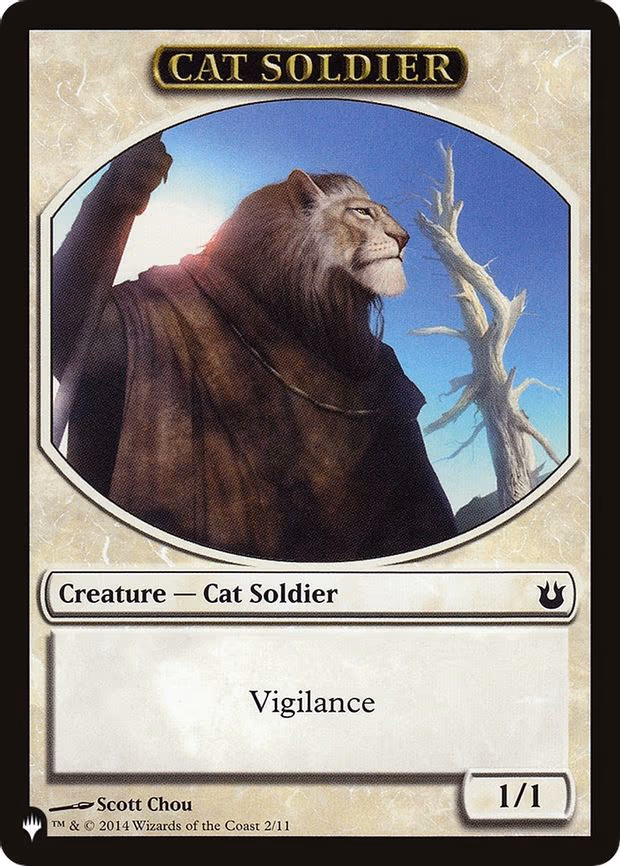 Cat Soldier // Warrior Double-Sided Token - T (2 // 17)